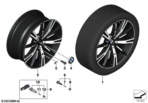 20" BMW i5 938M M-Performance OE Wheels