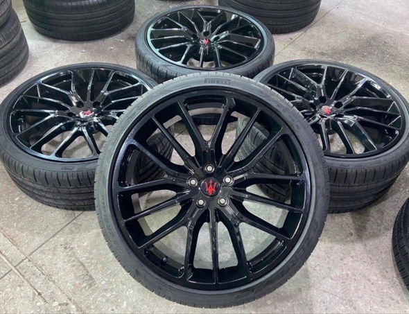 (Demo Car Wheels) 21” Maserati Levante Anteo OE Complete Wheel Set