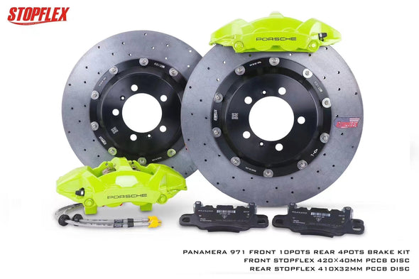 Akebono 10 POT x StopFlex Carbon Ceramic Disc Brake Kit for Porsche Panamera 971 2019+