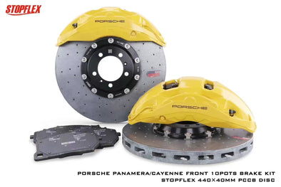 Akebono 10 POT x StopFlex Carbon Ceramic Disc Front Brake Kit for Porsche Cayenne 9YA / 9YB 2018+