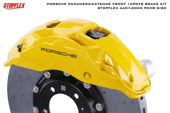 Akebono 10 POT x StopFlex Carbon Ceramic Disc Front Brake Kit for Porsche Taycan / Taycan Cross Turismo 2019+