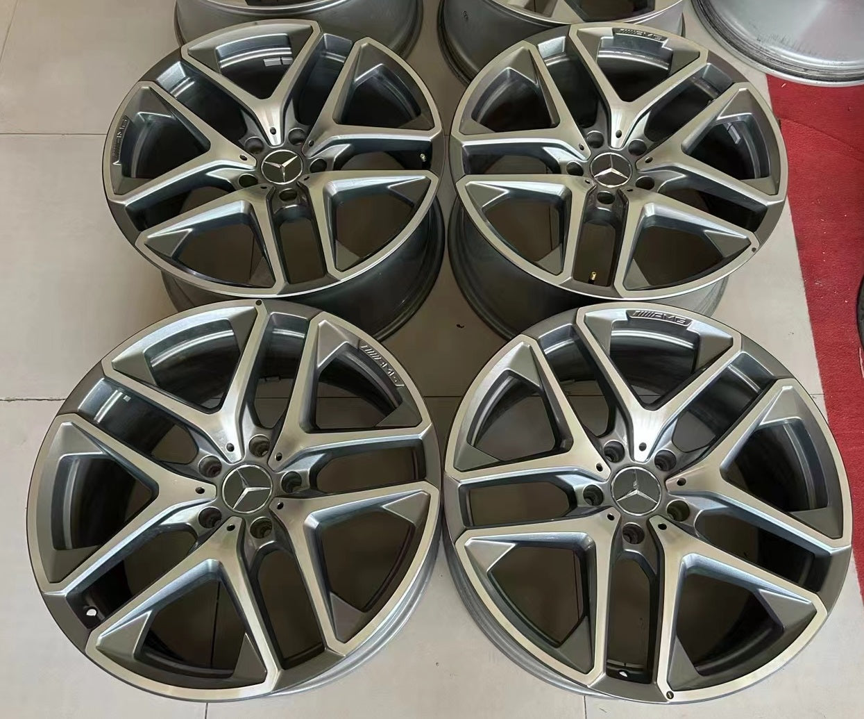 Complete Wheels (Demo Car Wheels) 21” Mercedes-Benz G-Class AMG 5-Twin-Spoke OE Comple ...