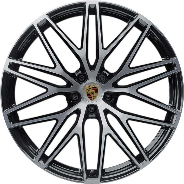 (Demo Car Wheels) 21” Porsche Macan III RS Spyder Design OE Complete Wheelset