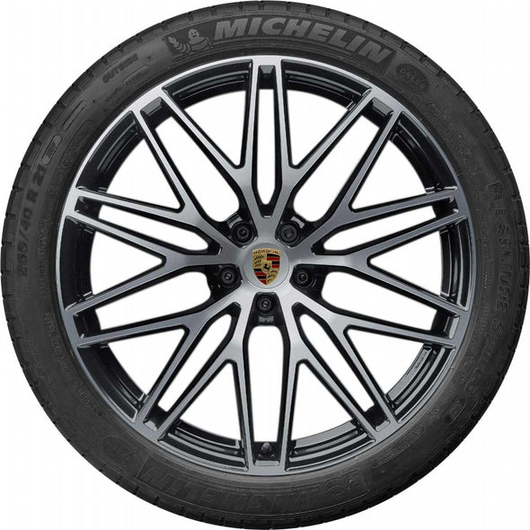 (Demo Car Wheels) 21” Porsche Macan III RS Spyder Design OE Complete Wheelset