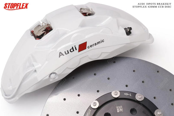 Akebono 10 POT x StopFlex Carbon Ceramic Disc Brake Kit for Audi RS6