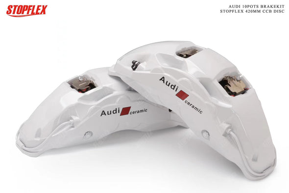 Akebono 10 POT x StopFlex Carbon Ceramic Disc Brake Kit for Audi RSQ8