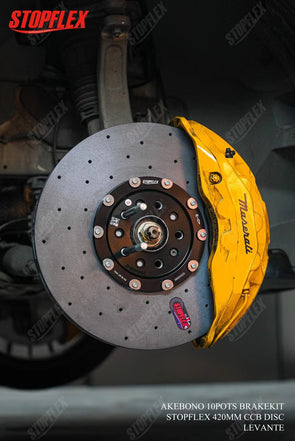 Akebono 10 POT x StopFlex Carbon Ceramic Disc Front Brake Kit for Maserati Levante