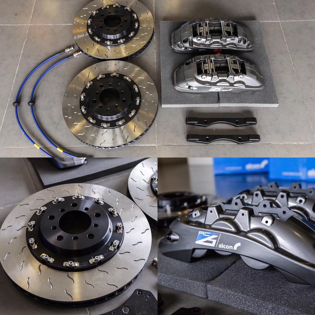 Alcon RC6 6 POT + RC4 4 POT w/ Slotted Floating Disc Forged Big Brake ...